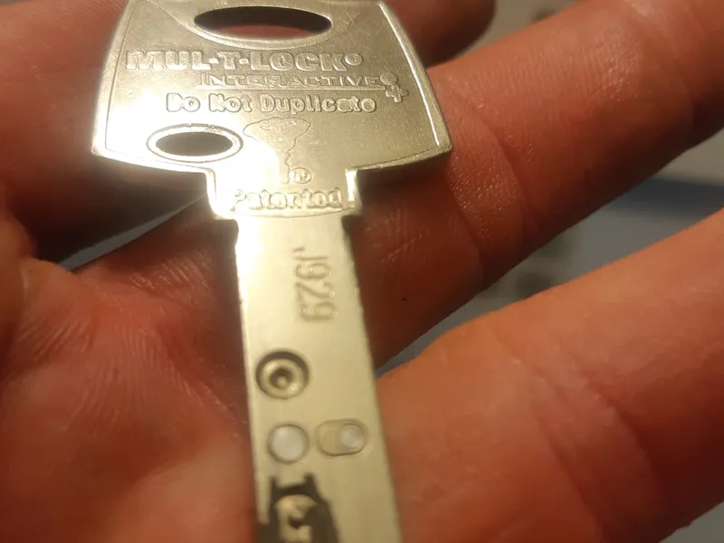 Mul-T-Lock Interactive Plus restricted key closeup