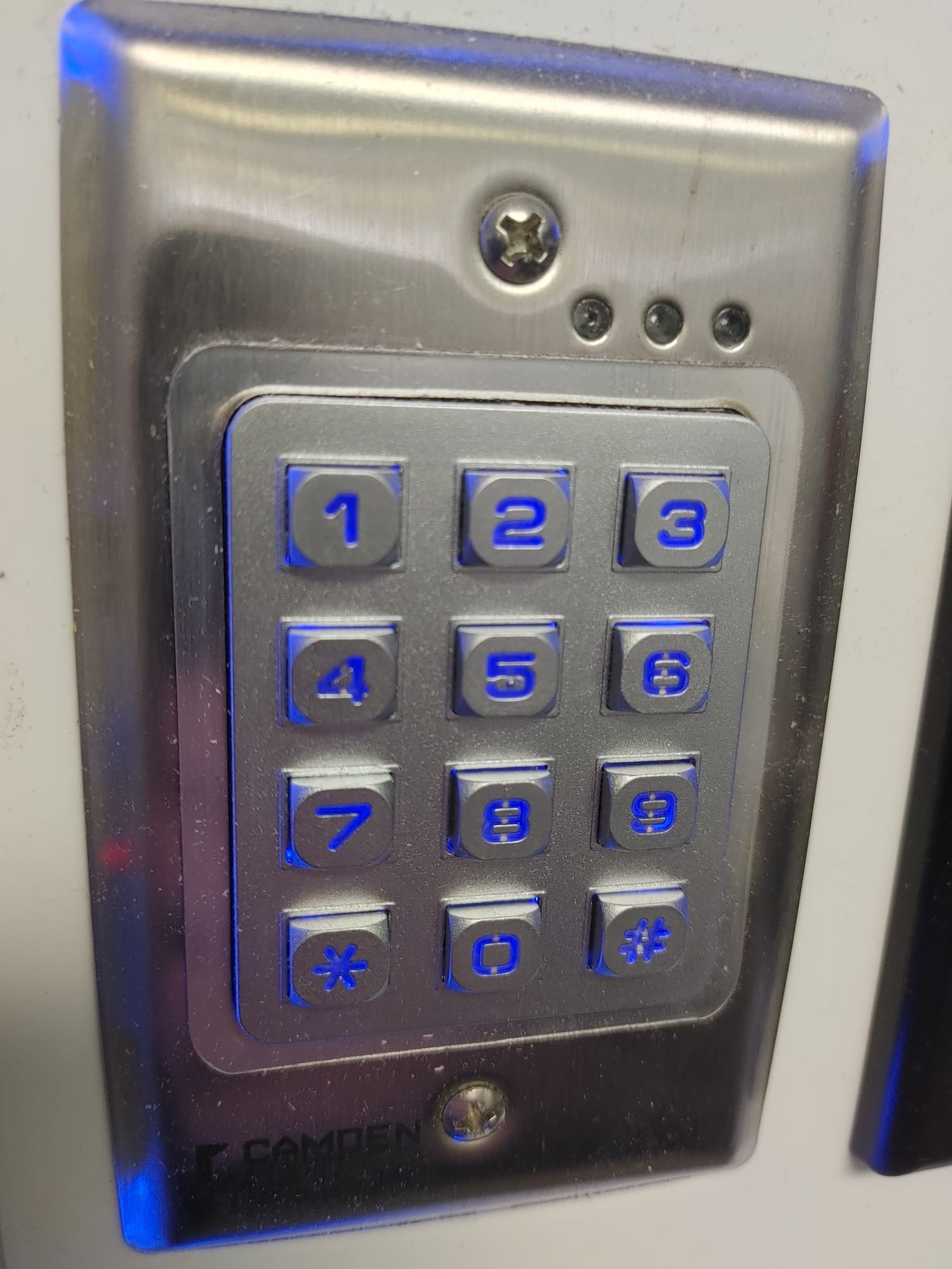 Camden backlit keypad access control unit