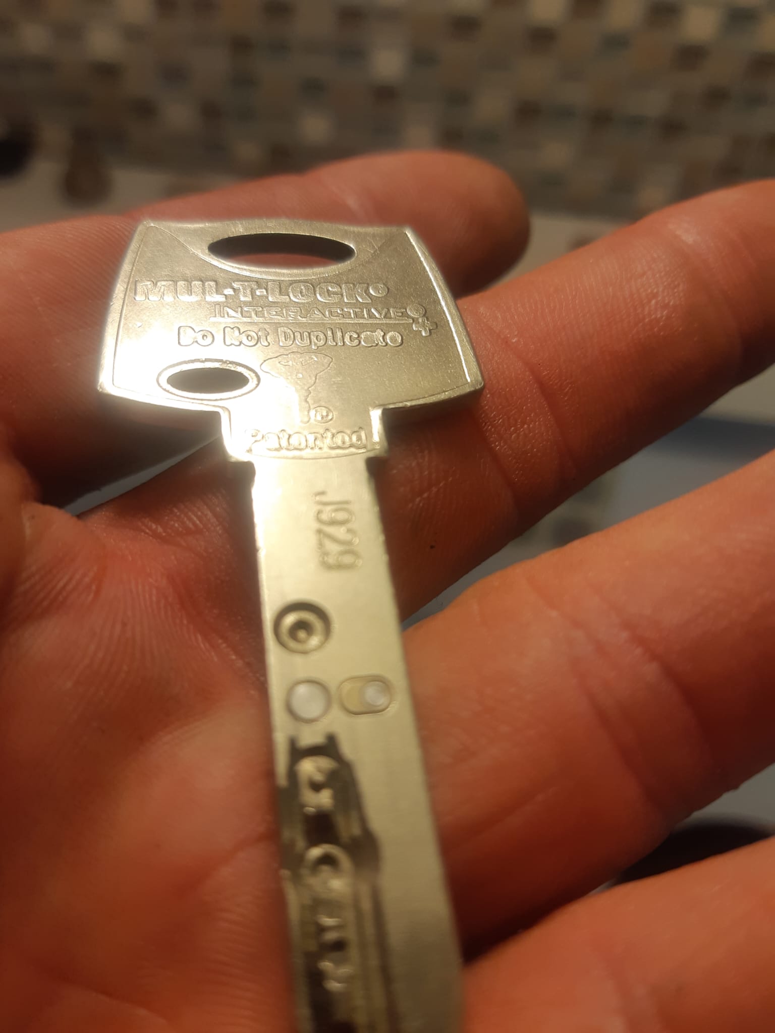 Mul-T-Lock Interactive Plus restricted key closeup